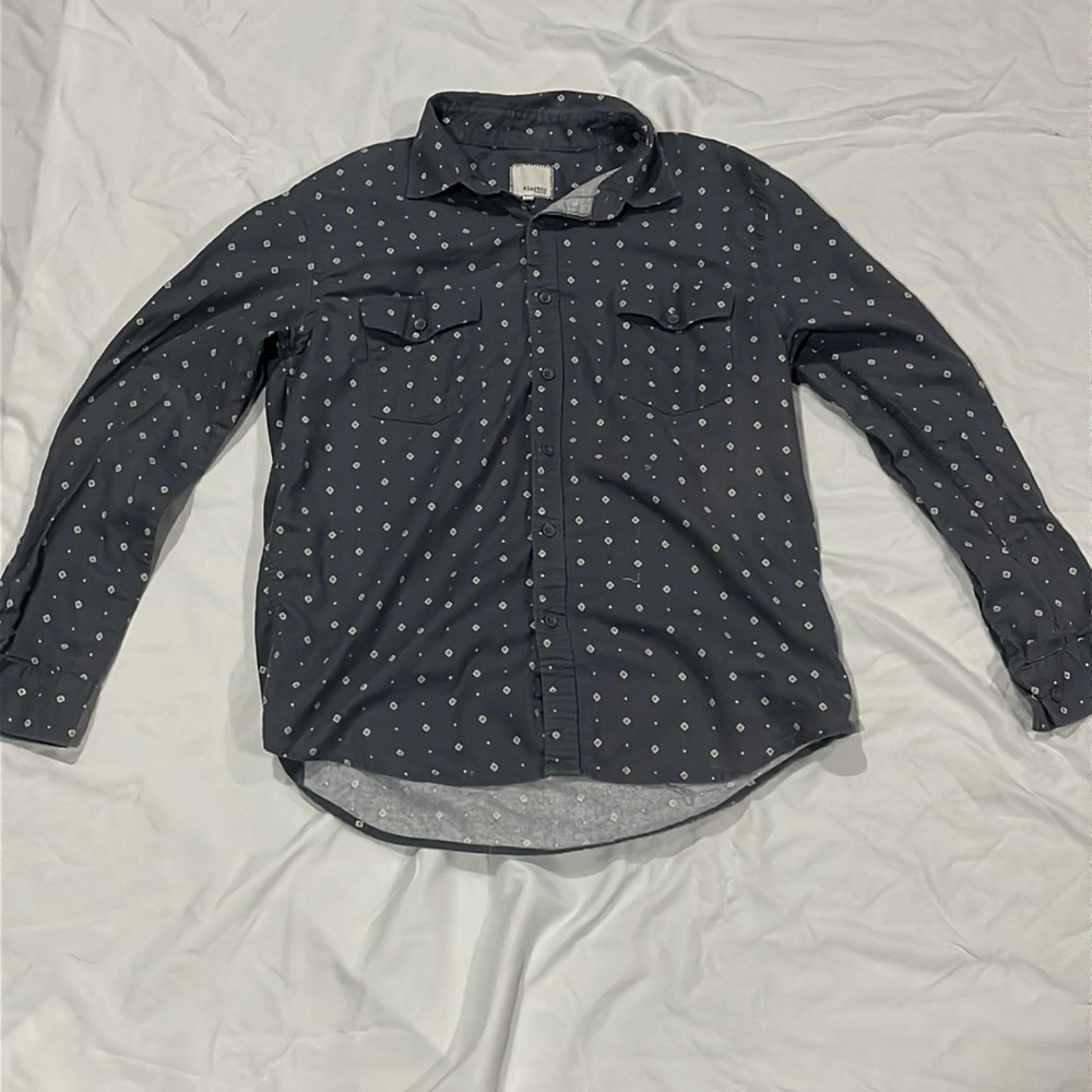 Navy Blue Visitor Button Up